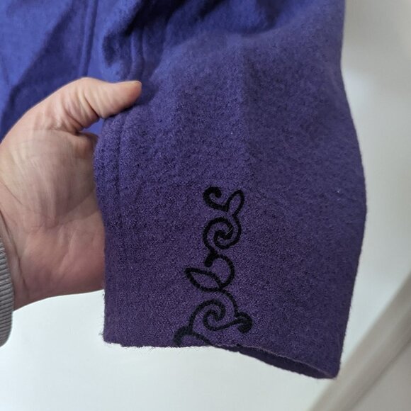 Pendelton Fitted Blazer Purple Merino Wool Boiled Embroidered Jacket Large - Picture 4 of 7